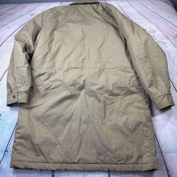 Vintage L.L.Bean Jacket Mens Large Tan Wool Lined Field Coat Parka USA 80s - Picture 14 of 14
